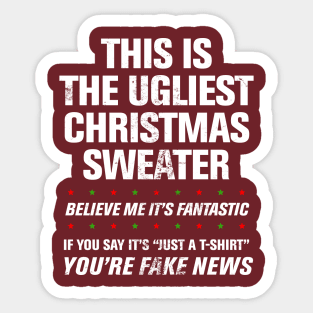 Donald Trump Ugly Christmas Sweater Sticker